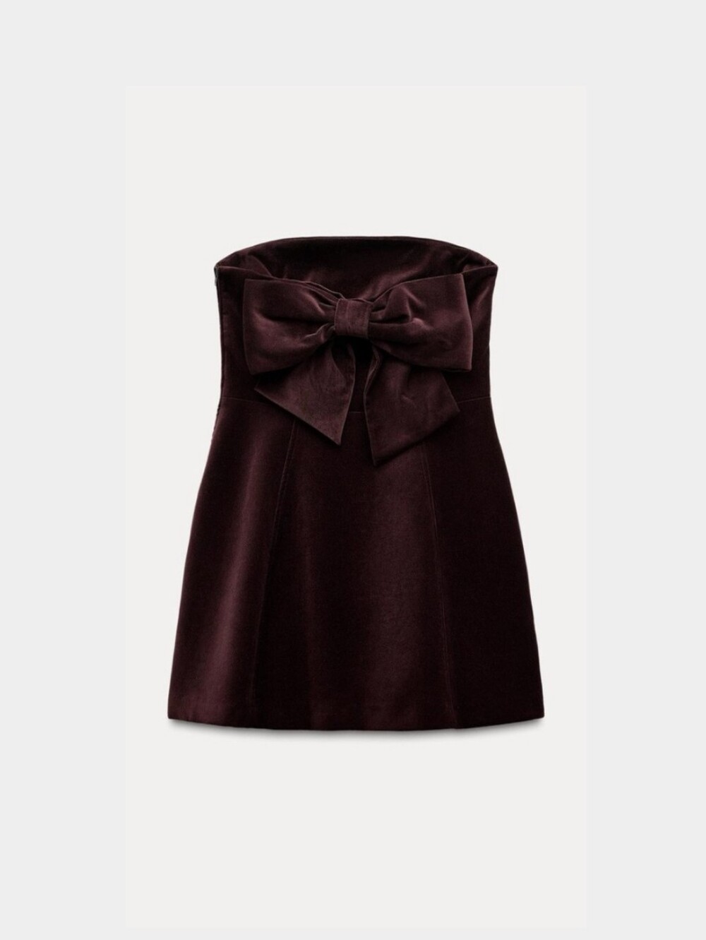 ZARA velvet bow mini dress